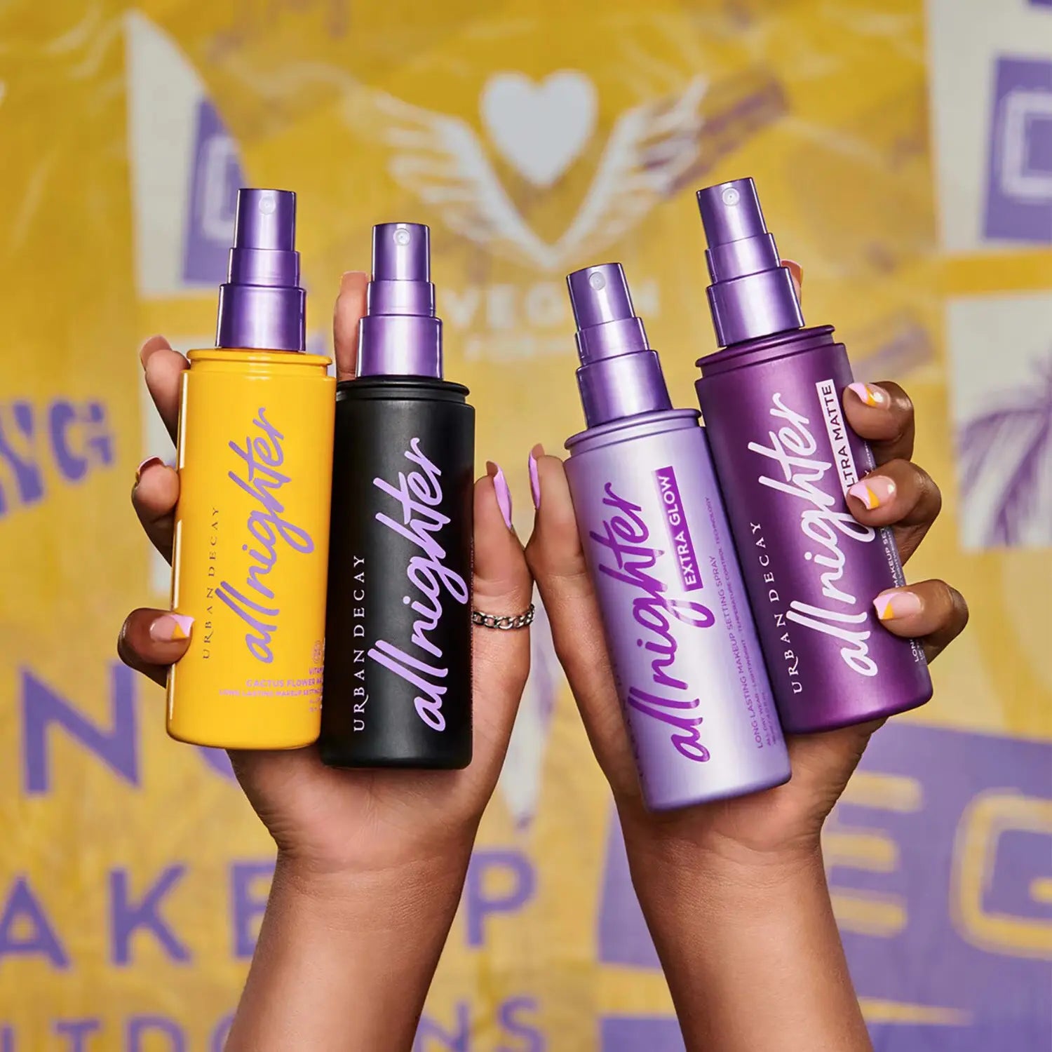 Model achieving flawless 16-hour radiant makeup with All Nighter Vitamin C Setting Spray