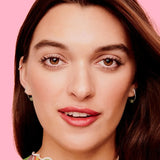 Full-face makeup look featuring Benefit BADgal BANG mascara on lashes