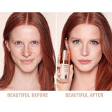 Close-up of Charlotte Tilbury Airbrush Flawless Foundation - shade 2 Cool swatch on skin