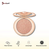 Charlotte Tilbury Hollywood Glow Glide Face Architect Highlighter in Pillow Talk Glow - front view showing compact and golden packaging