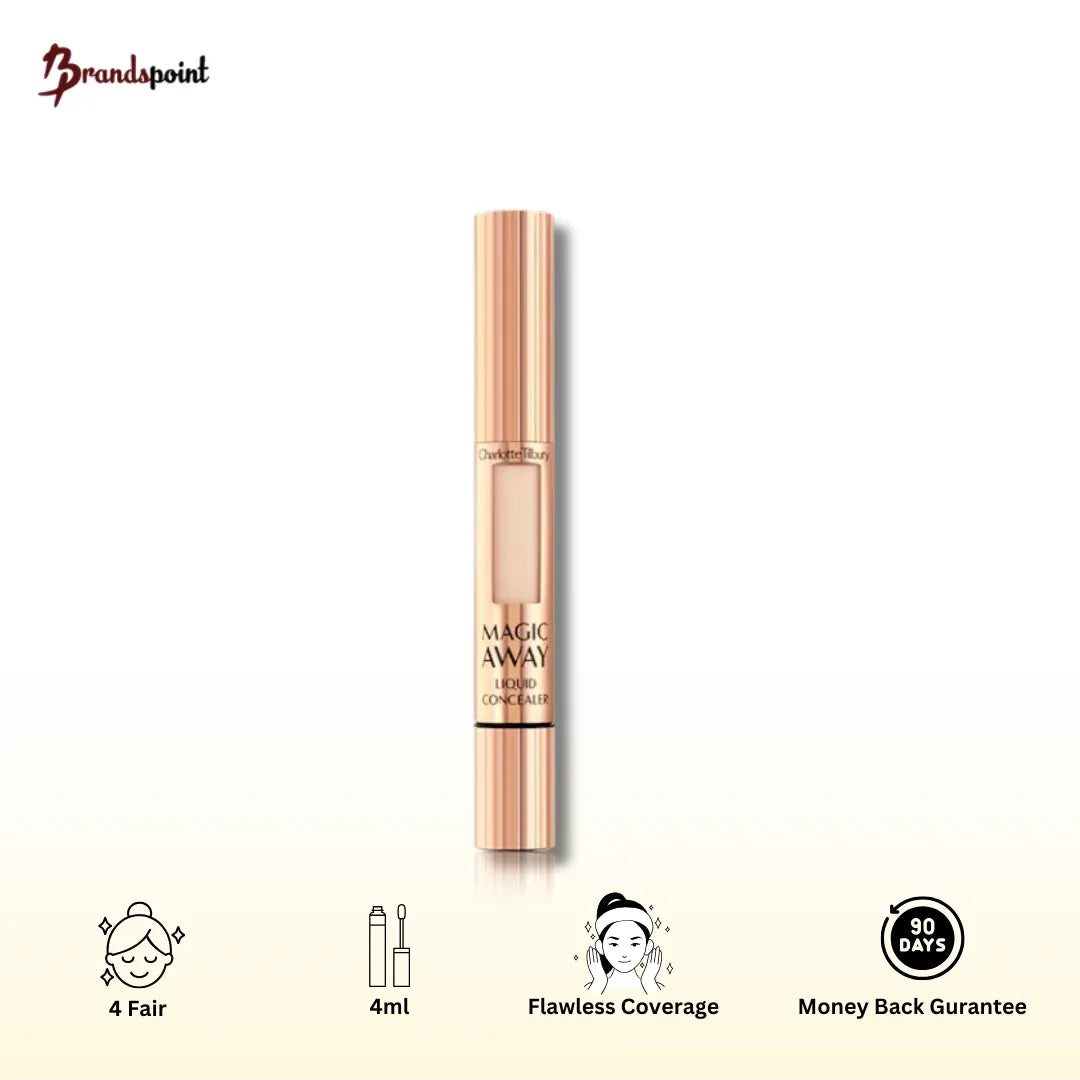 Charlotte Tilbury Magic Away Liquid Concealer 4 Fair product bottle on white background