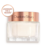Charlotte Tilbury Magic Cream 150ml jar front view with pink lid and gold lettering