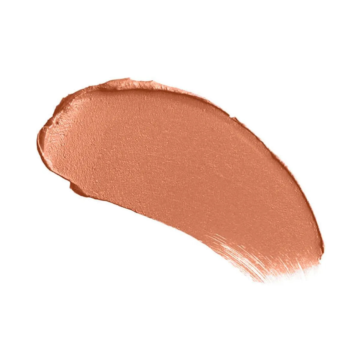 Swatch of Charlotte Tilbury Cover Star lipstick on arm showing warm apricot nude shade