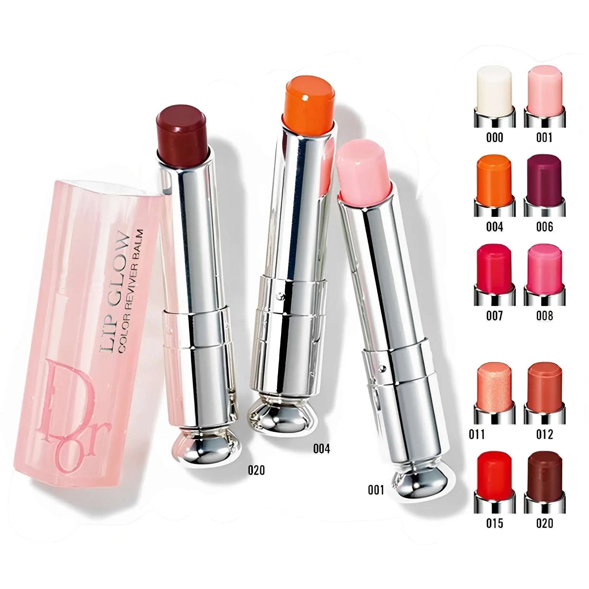 Dior Addict Lip Glow 008 Ulta Pink full product shot with Dior logo