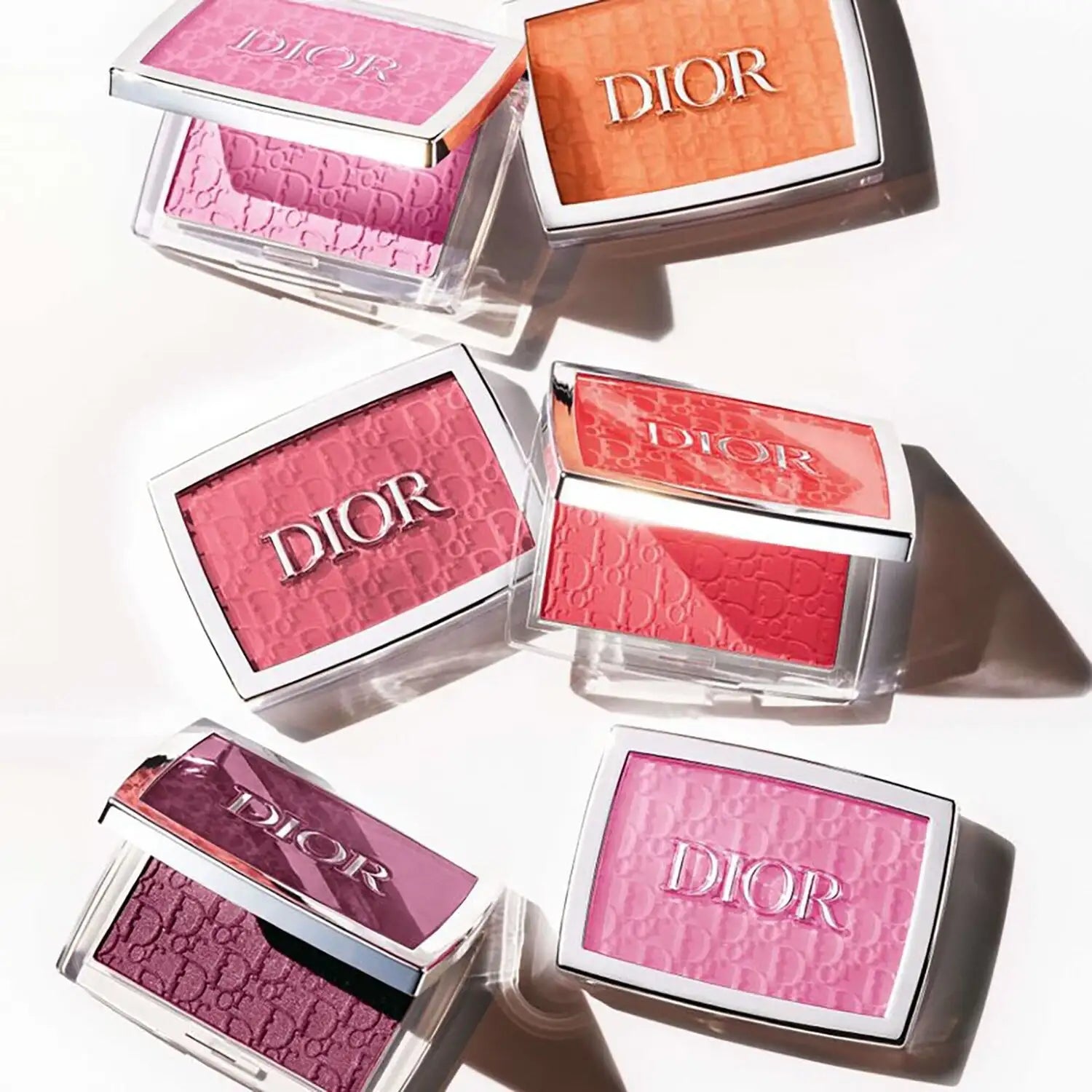 Dior Rosy Glow Blush 001 Pink applied on model cheeks