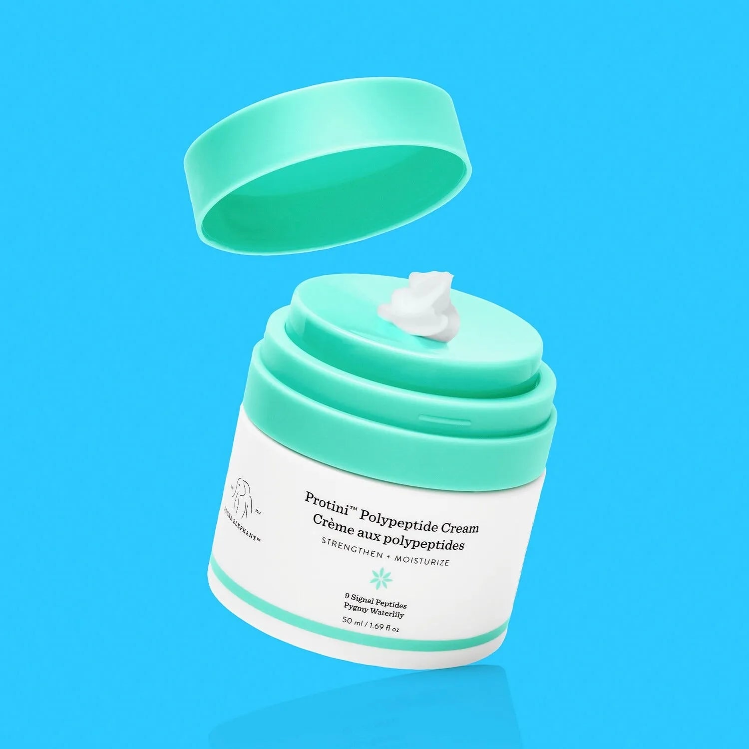 Drunk Elephant Protini Polypeptide Cream applied on skin - youthful glow