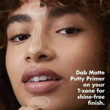 Close-up of E.L.F. Matte Putty Primer showcasing smooth matte texture for shine control.