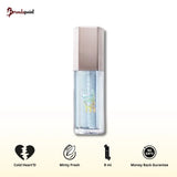Fenty Beauty Gloss Bomb Ice Cold heart’d translucent lip gloss with cooling mint effect, showing XXL wand