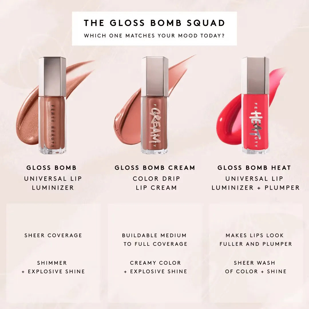Fenty Beauty Gloss Bomb Universal Lip Luminizer Hot Chocolit Fantasy close-up applicator