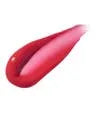 Fenty Gloss Bomb Dragon Mami swatch - shimmering bright coral lip gloss shade