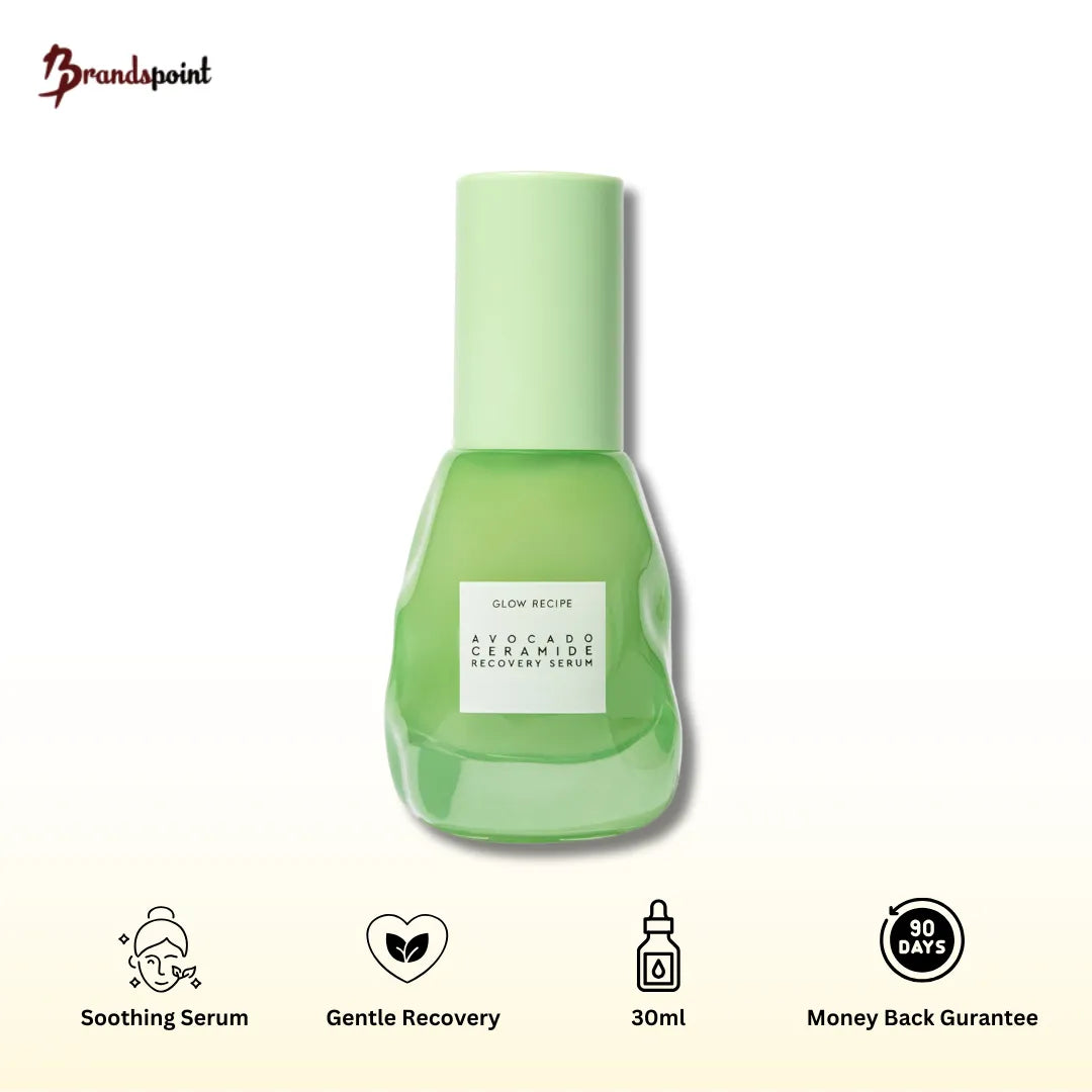 Glow Recipe Avocado Ceramide Recovery Serum 30ml front view on white background