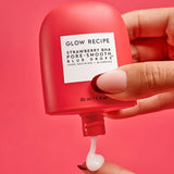 Glow Recipe Strawberry BHA Pore-Smooth Blur Drops packaging box with ingredients list