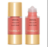 Hourglass Unreal Liquid Blush Future - hydrating serum texture pouring from dropper