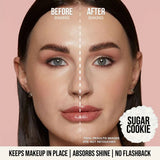 Before and after using Huda Beauty Easy Bake Loose Baking & Setting Powder in Sugar Cookie