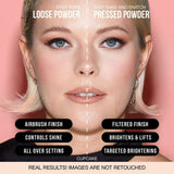 Huda Beauty Easy Bake Pressed vs Loose Powder Comparison Side by Side