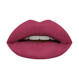 Close up of Huda Beauty Liquid Matte lipstick Trophy Wife