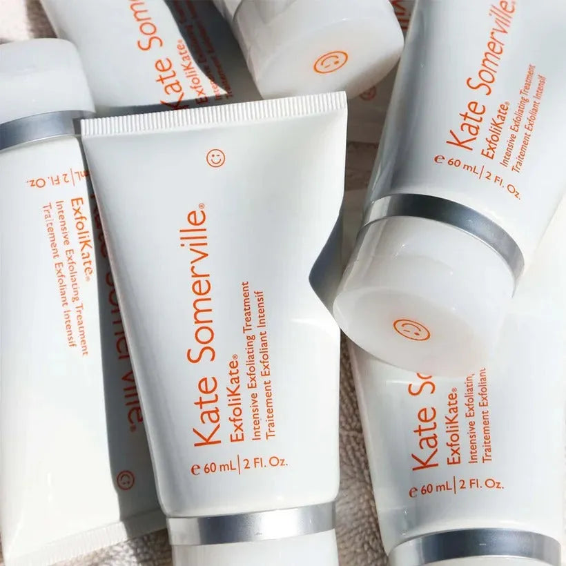 Before and after skin texture improvement using Kate Somerville ExfoliKate Treatment