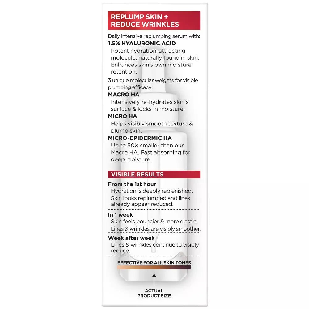 L'Oreal Revitalift HA Serum before and after results