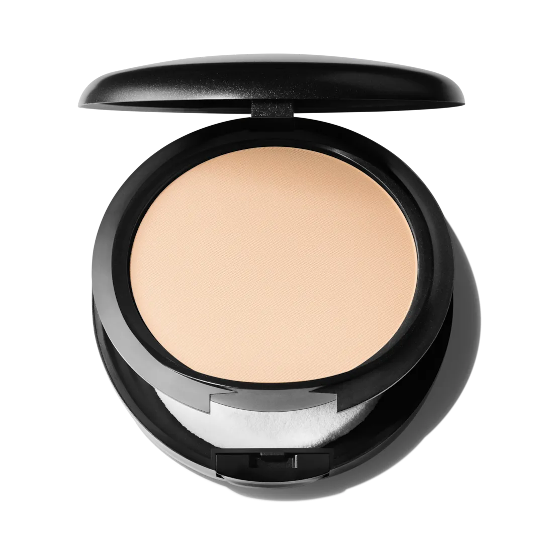 MAC Studio Fix Powder Plus Foundation NC10 Front and Back View with Product Details