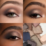 Makeup By Mario Ethereal Eyes Palette Moonlight - Front view of the compact with shades in neutral tones