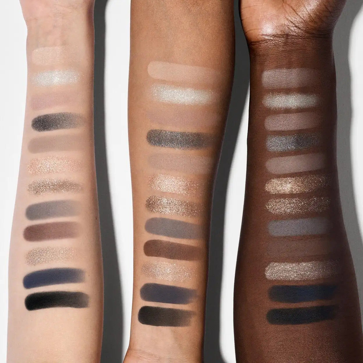 Makeup By Mario Ethereal Eyes Palette Moonlight - Open palette showing all 12 eyeshadows in their pans