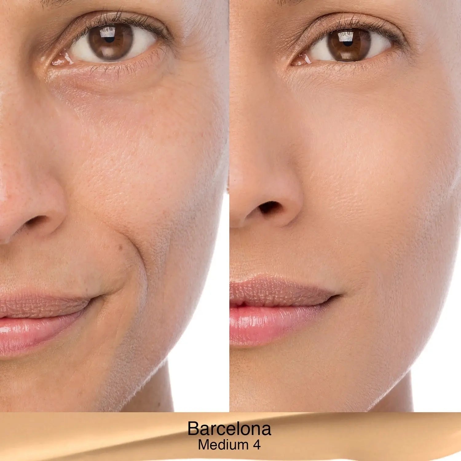 Nars Natural Radiant Longwear Foundation Barcelona shade swatch on skin showing radiant finish