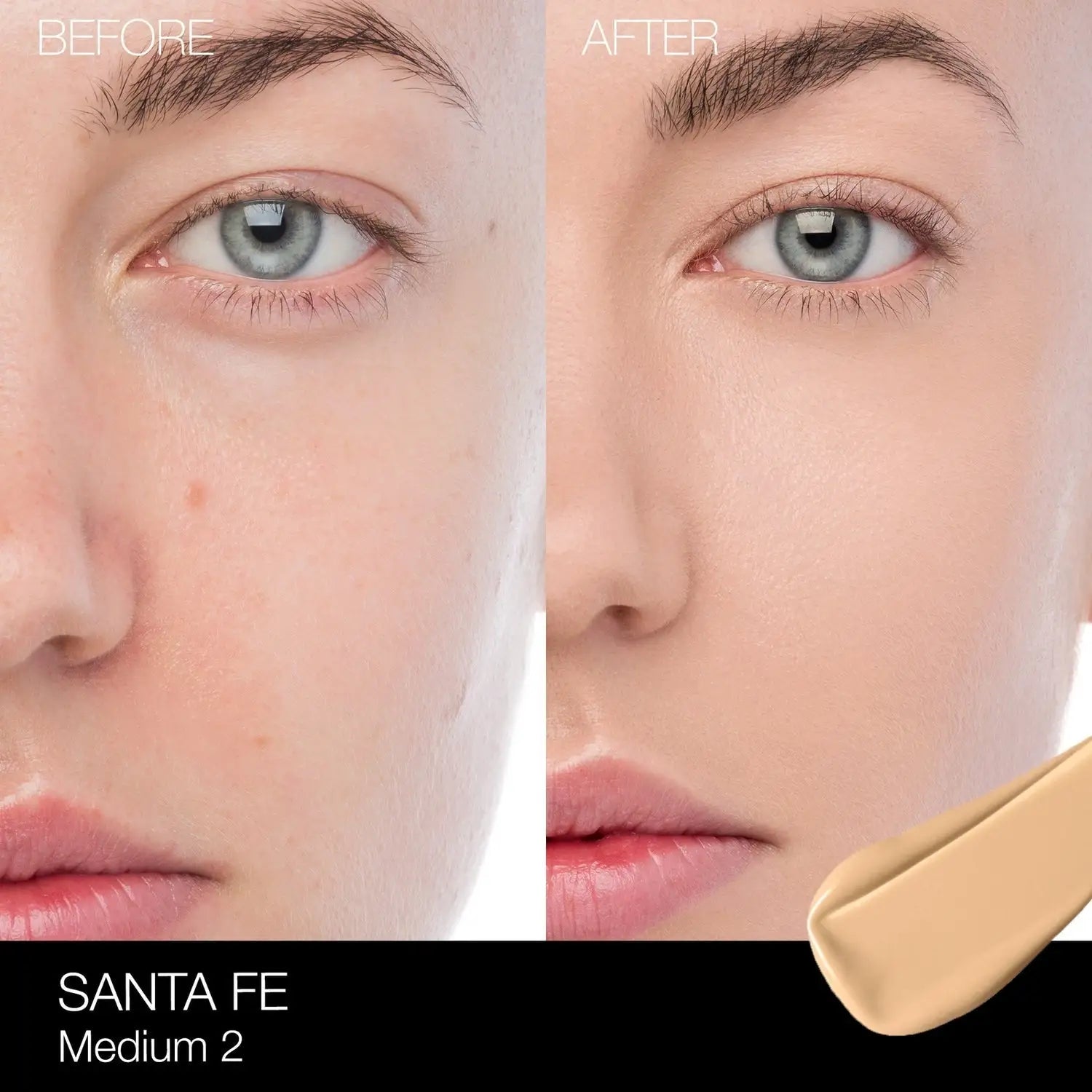 NARS Natural Radiant Longwear Foundation Santa Fe shade swatch on skin