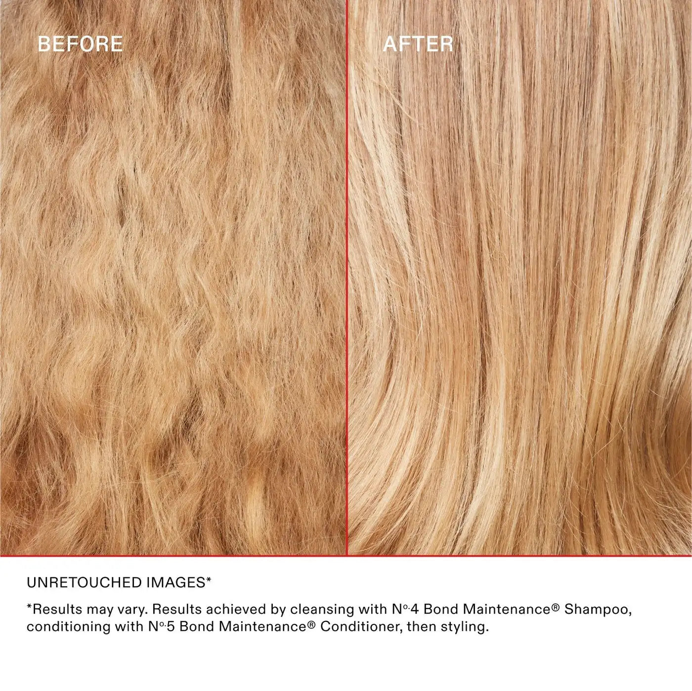 Olaplex N4 strengthens hair and adds shine before and after