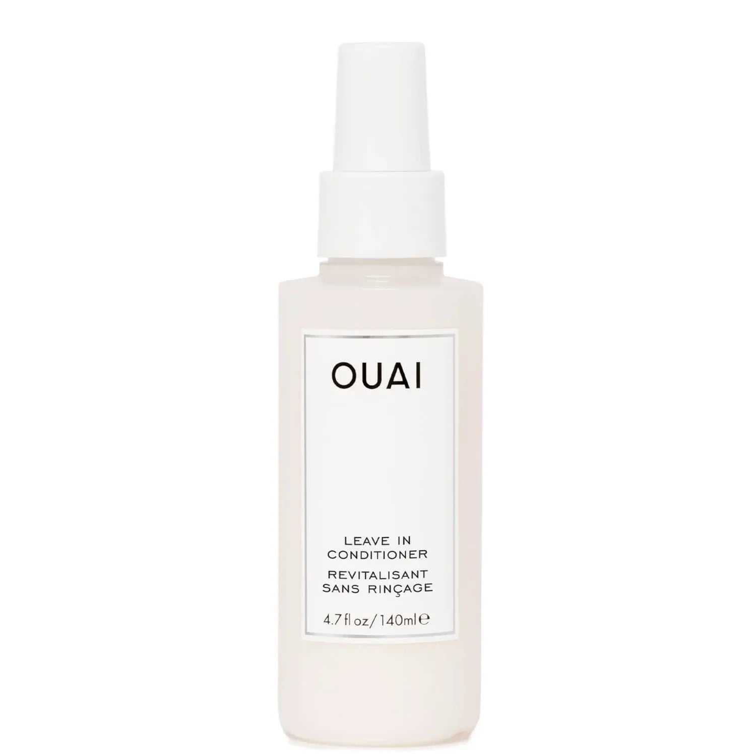 OUAI Leave In Conditioner 140ml bottle front view with hydrating frizz control spray