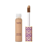 Tarte Amazonian Clay Full Coverage Foundation 36S Medium Sand in sleek pump packaging, showcasing its natural-matte finish on a light background.