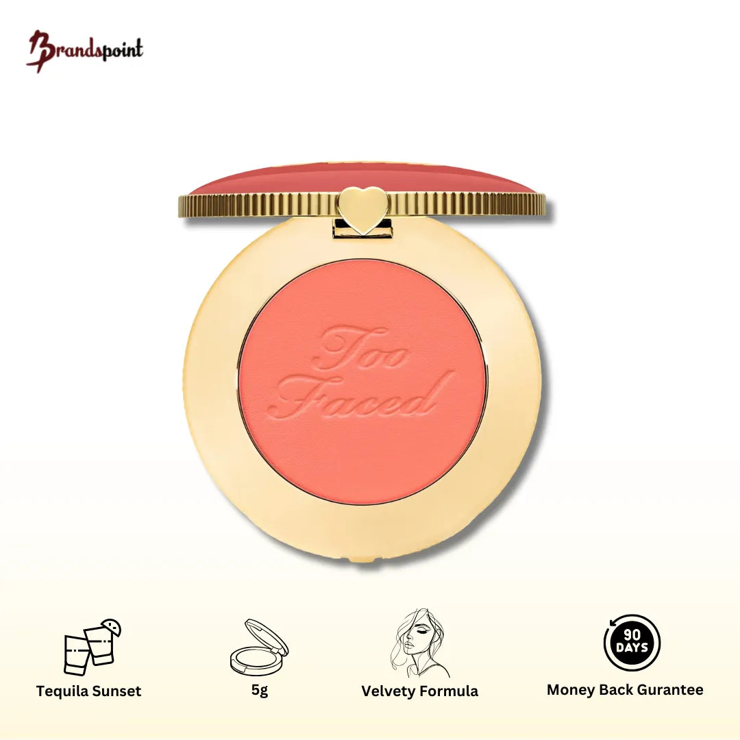 Too Faced Cloud Crush Blush Tequila Sunset compact with powder pan