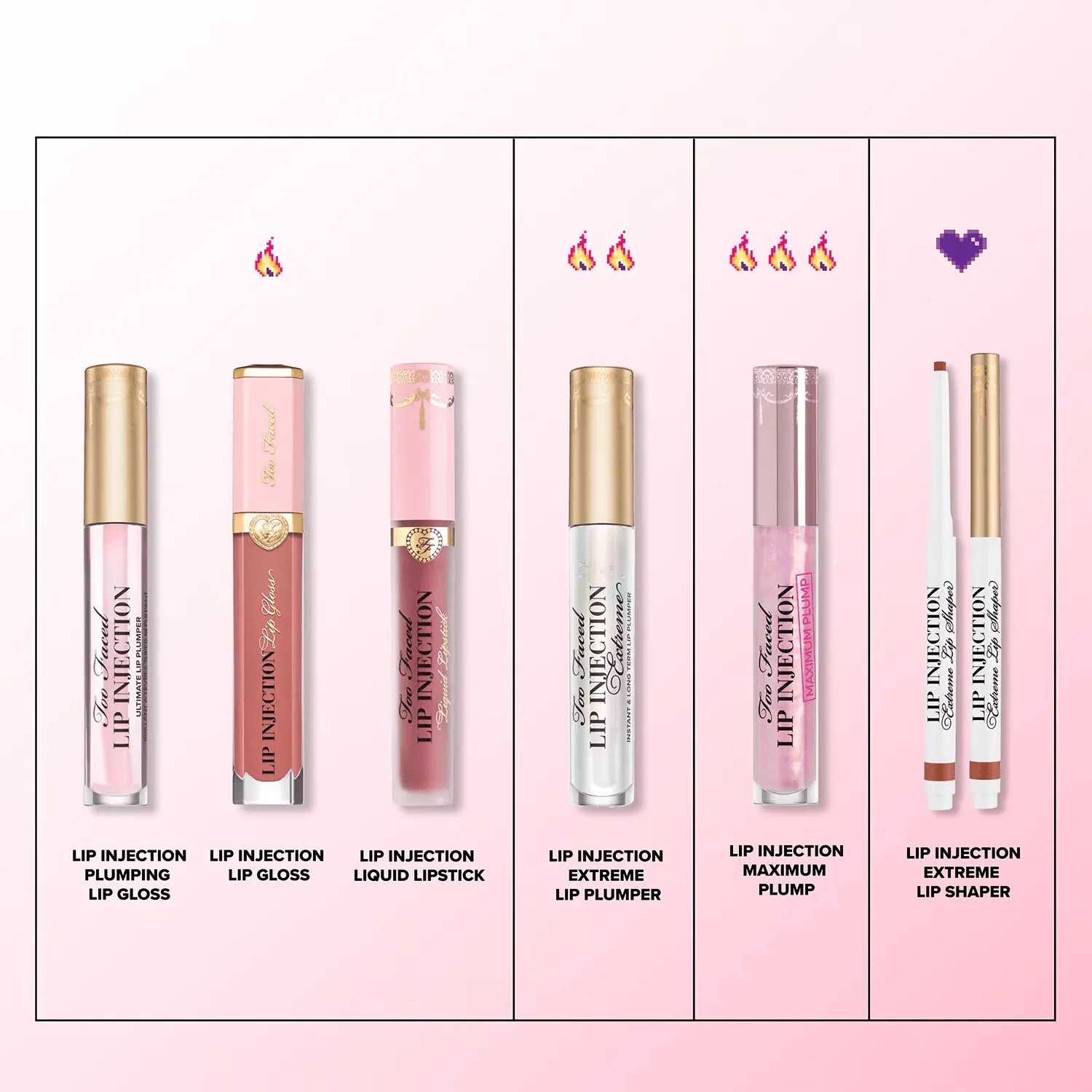Too Faced Lip Injection Power Plumping Lip Gloss Stars Are Aligned applicator tip with gloss