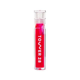 Tower 28 Lip Jelly in shade XOXO - clean hydrating lip gloss with high-shine finish, vegan and cruelty-free