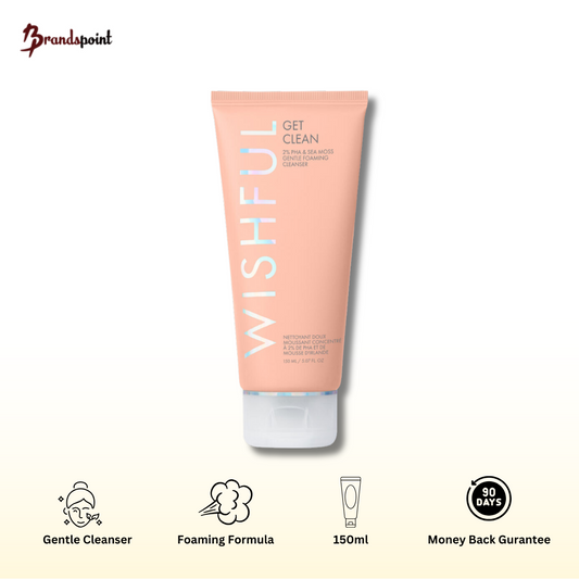 Huda Beauty Wishful Get Clean 2% PHA & Sea Moss Gentle Foaming Cleanser 150 ml - Brands Point AE