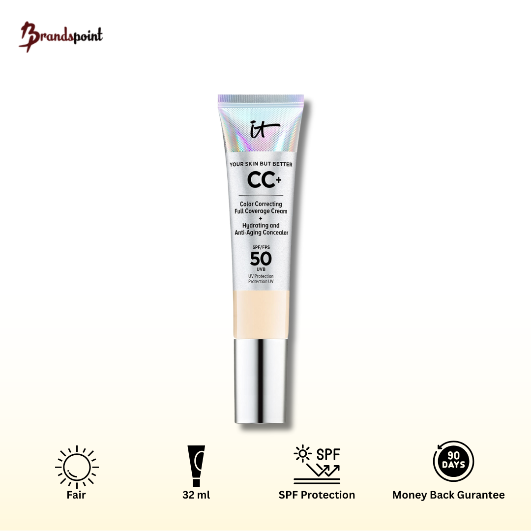 كريم IT Cosmetics Your Skin But Better™ CC+ مع عامل حماية من الشمس 50+ فاتح