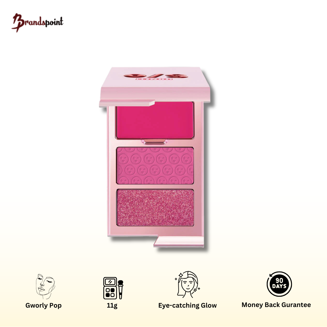 One Size Cheek Clapper 3D Blush Trio Palette Gworly Pop 11g