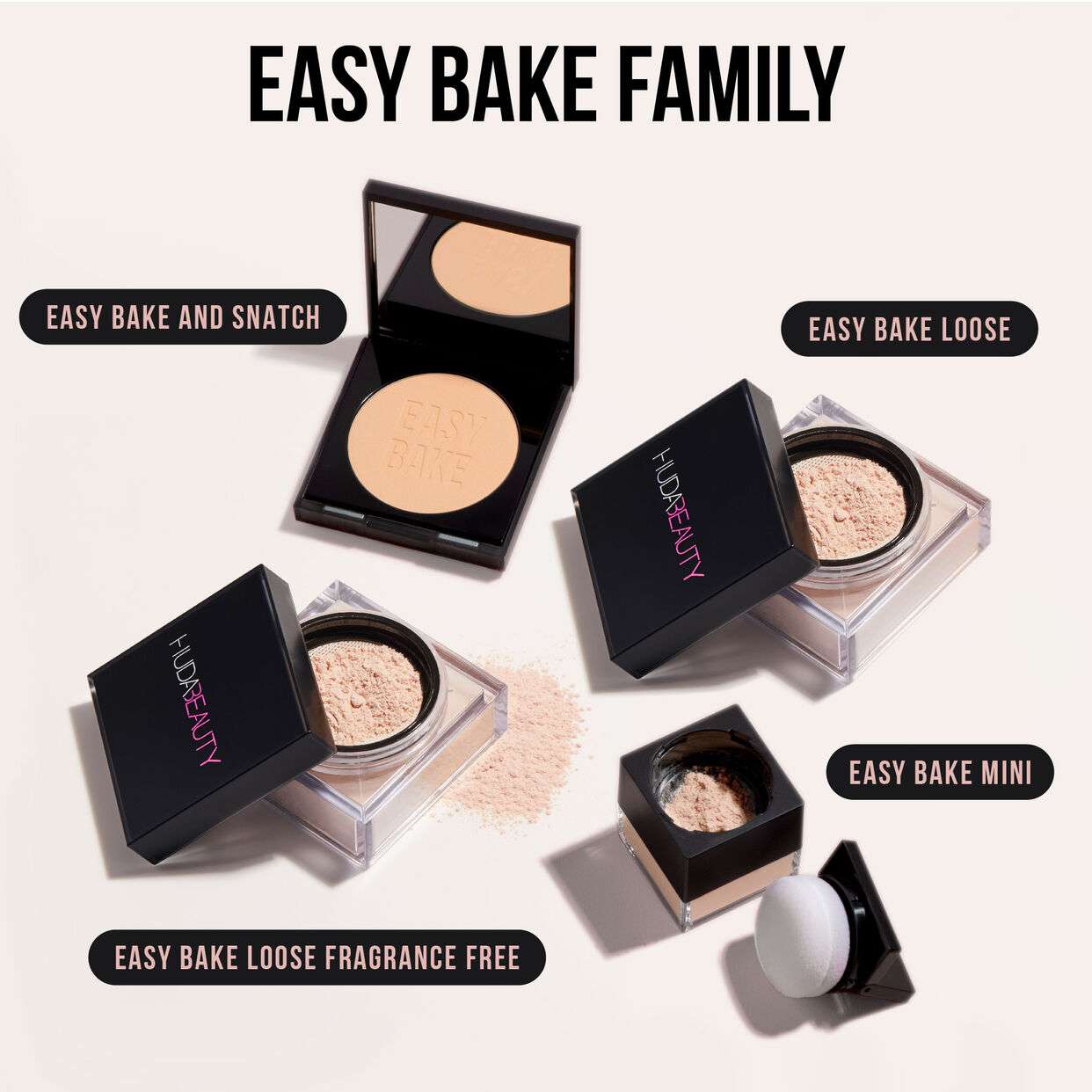 Huda Beauty Easy Bake and Snatch Pressed Brightening and Setting Powder - Pound Cake - Brands Point AE