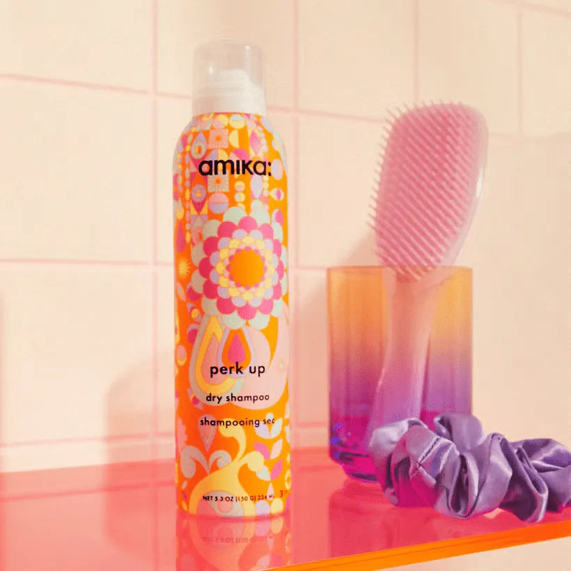Amika Perk Up Dry Shampoo 232ml, perfect for extending days between hair washes.