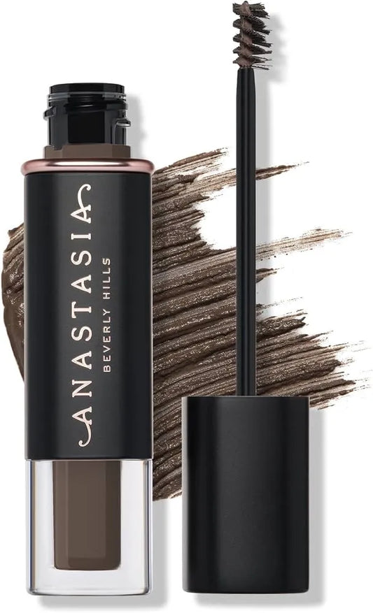 Anastasia Beverly Hills Volumizing Tinted Brow Gel product on white background with brush applicator