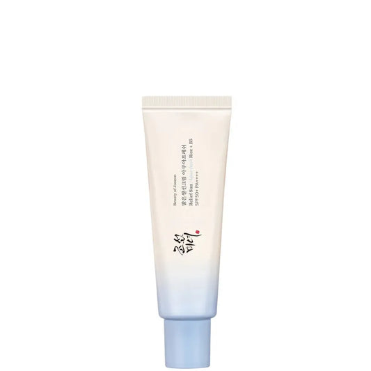 Beauty of Joseon Relief Sun Aqua-Fresh SPF50+ PA++++ Rice + B5 Sunscreen 50ml tube packaging with white cap