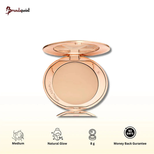 Charlotte Tilbury Airbrush Flawless Finish Powder Medium compact - refillable setting powder with soft matte finish