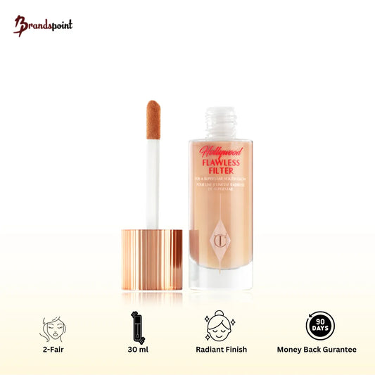 Charlotte Tilbury Hollywood Flawless Filter Foundation 2 Fair packaging front view