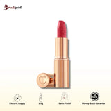Charlotte Tilbury Hot Lips Lipstick Electric Poppy - bright cherry pink matte lipstick bullet