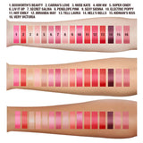 Charlotte Tilbury Hot Emily lipstick with rose gold case and product details