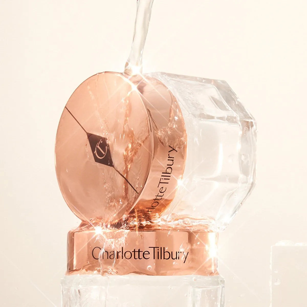 Charlotte Tilbury Magic Cream being applied on skin for moisturizing and priming