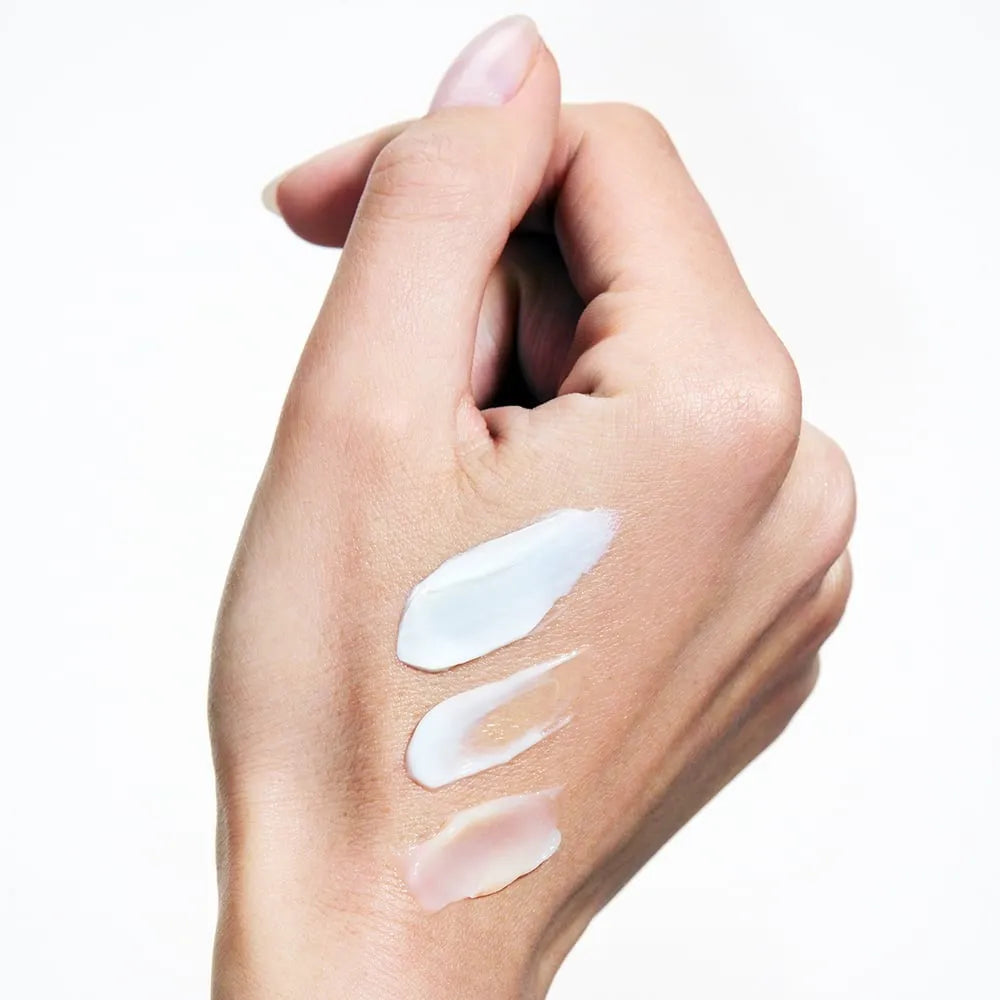 Close-up of Charlotte Tilbury Magic Water Cream texture with bouncy gel-cream consistency
