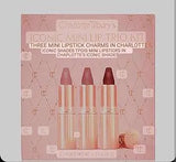 Charlotte Tilbury Mini Lip Trio packaging with three lipstick shades