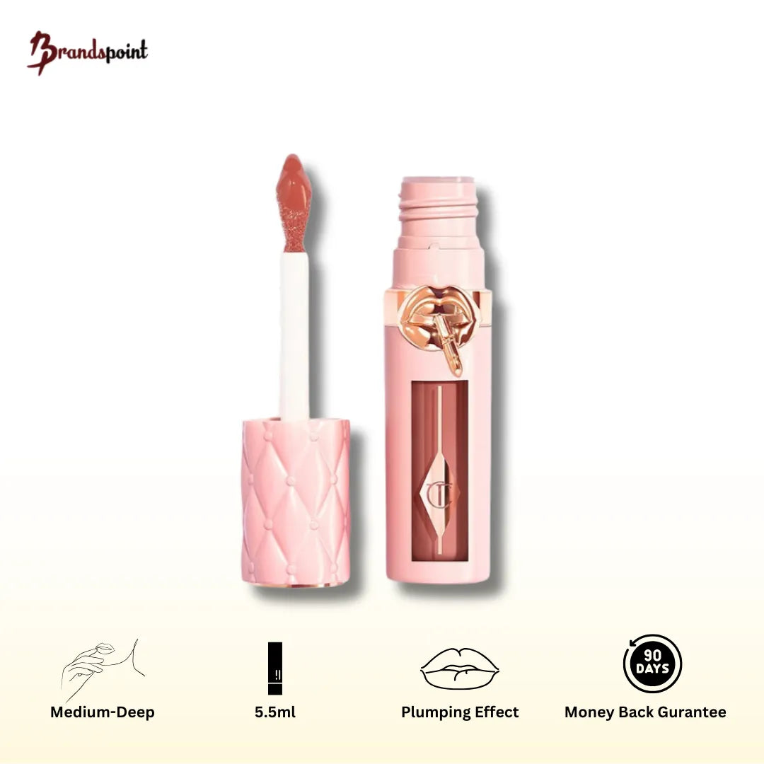 Charlotte Tilbury Pillow Talk Big Lip Plump Medium-Deep 5.5ml lip gloss tube on white background