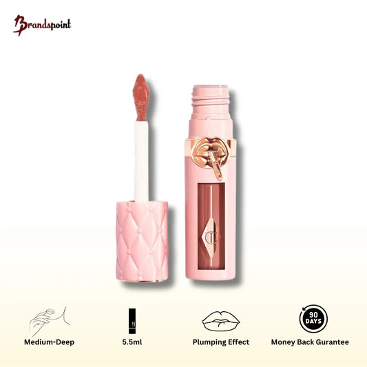 Charlotte Tilbury Pillow Talk Big Lip Plump Medium-Deep 5.5ml lip gloss tube on white background