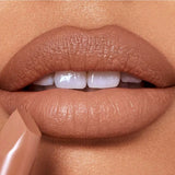 Charlotte Tilbury Cover Star lipstick paired with Lip Cheat liner in matching shade